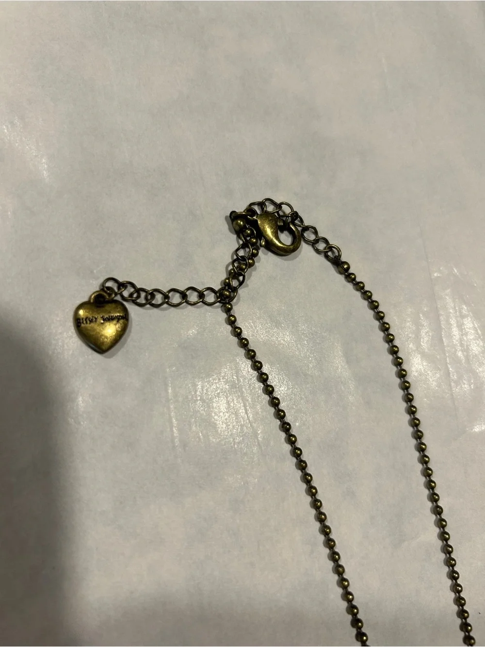 Vintage Betsey Johnson Love Heart Pendant Necklace